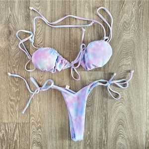 High Cut Tie Dye Bikini Set